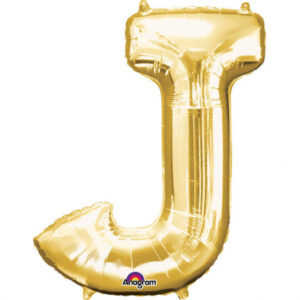 Folienballon Buchstaben J gold 83cm/ 33 Inch