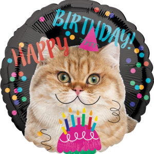 Folienballon Happy Birthday Katze