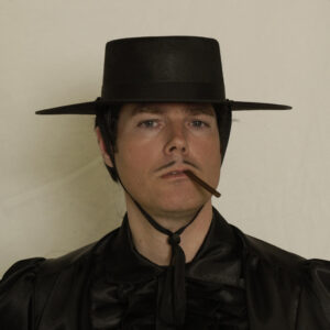 Zorro Hut, schwarz, für Erwachsene