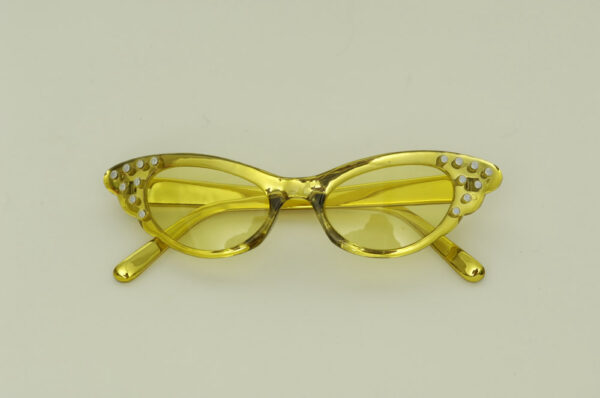 Glamour Brille mit Brillis gold