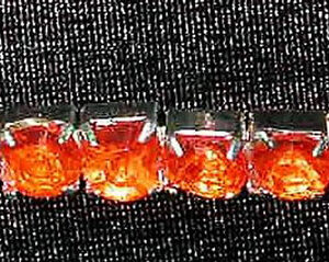 Strass Armband 17 Steine, rot