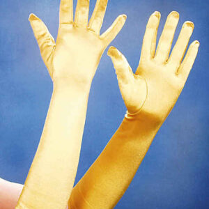 Satin-Handschuhe ca. 40cm,gold