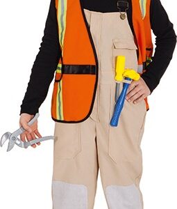 Bauarbeiter (Latzhose,Weste,Helm,Hammer,Schraubendreher,Zange) Gr./KW: 128