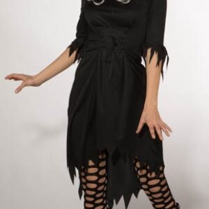 Black Dress (Kleid m. Kapuze) Gr.34/36