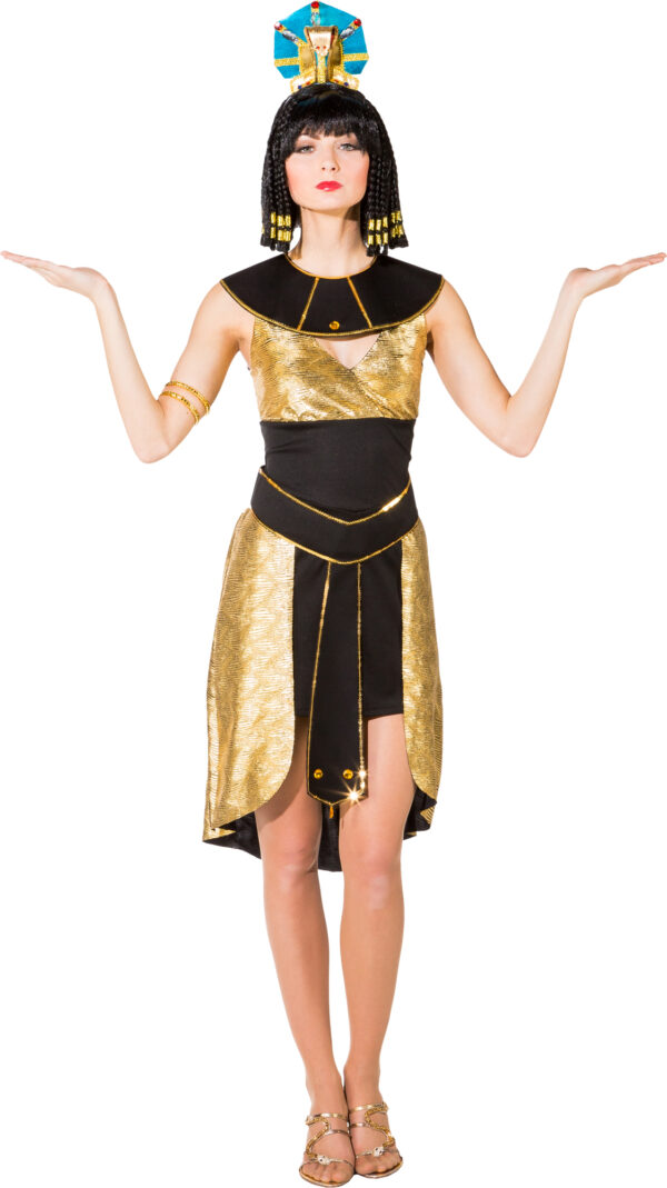 Ägypterin (Kleid m. Kragen, Gürtel) Gr. 42/44