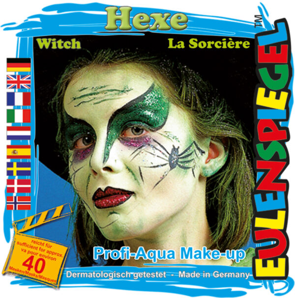 Motiv-Set Hexe, mit 4 Farben, Pinsel und Anleitung