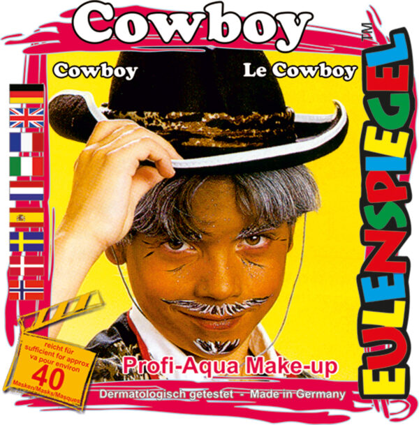 Motiv-Set Cowboy, mit 4 Farben, Pinsel und Anleitung