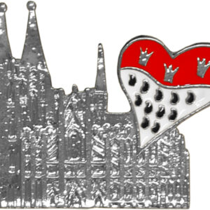 Brosche Dom Herz-Wappen silber