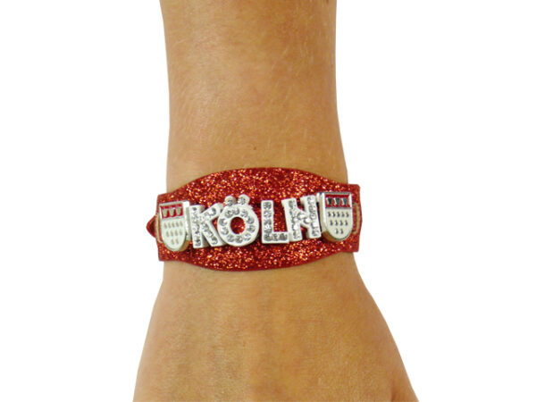 Armband Köln Glitter rot