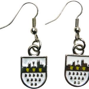 1 Paar Ohrringe Wappen Skyline silber