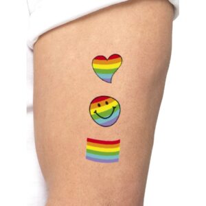 Aufklebe Tattoos Regenbogen