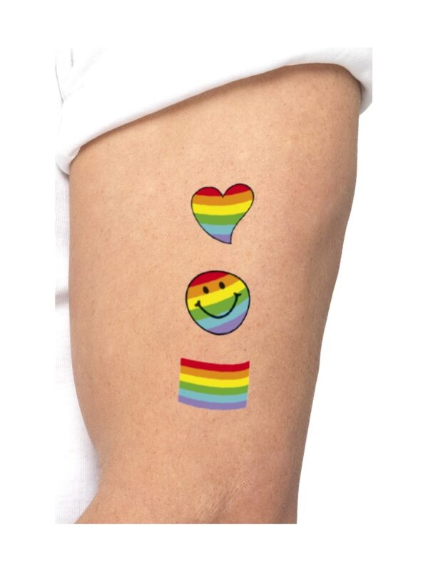 Aufklebe Tattoos Regenbogen