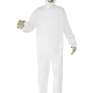 Yeti Costume with Foam Latex Mask, Hands, Feet and Bodysuit, in Display Bag
