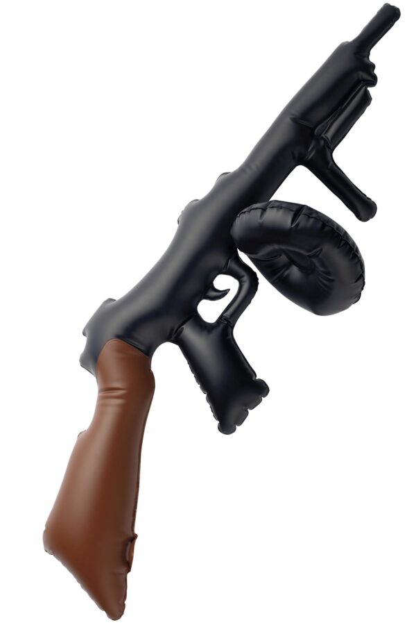 Inflatable Tommy Gun, Black, 75cm
