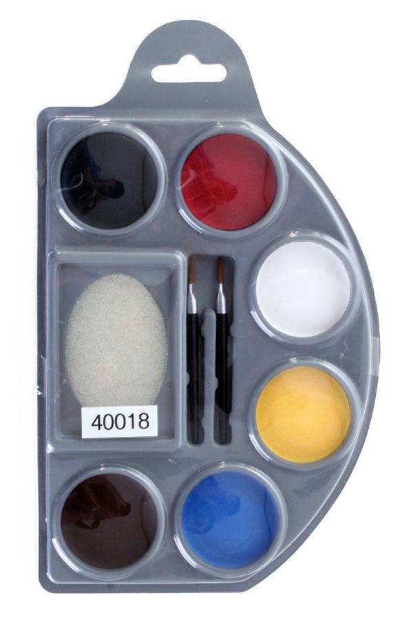 Schminkpalette 6 Farben Pinsel