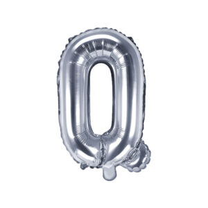 Folienballon Buchstabe Q, 35cm, silber