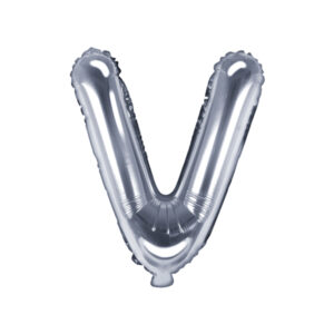 Folienballon Buchstabe V, 35cm, silber