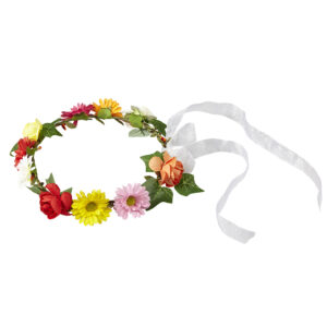 Diadem mit Blumen und Bändern