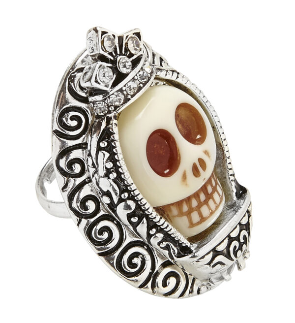 Ring mit Totenkopf und Strass