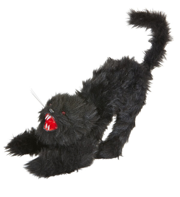 Schwarze Katze mit Licht und Sound 60 cm – Bild 2
