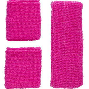 Set Schweissbänder Neon Pink