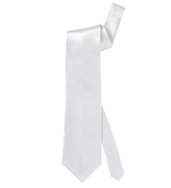 Weisse Satin-Krawatte