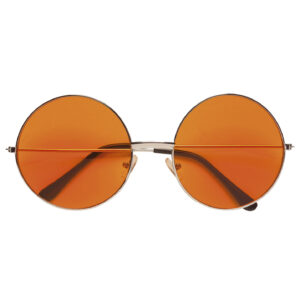 BRILLE 70ER JAHRE MIT ORANGEFARBENEN GLÄSERN