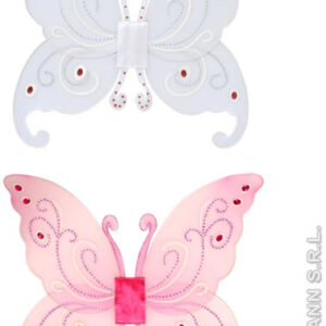 Fantasy Glitter Flügel, rosa und weiß gem.