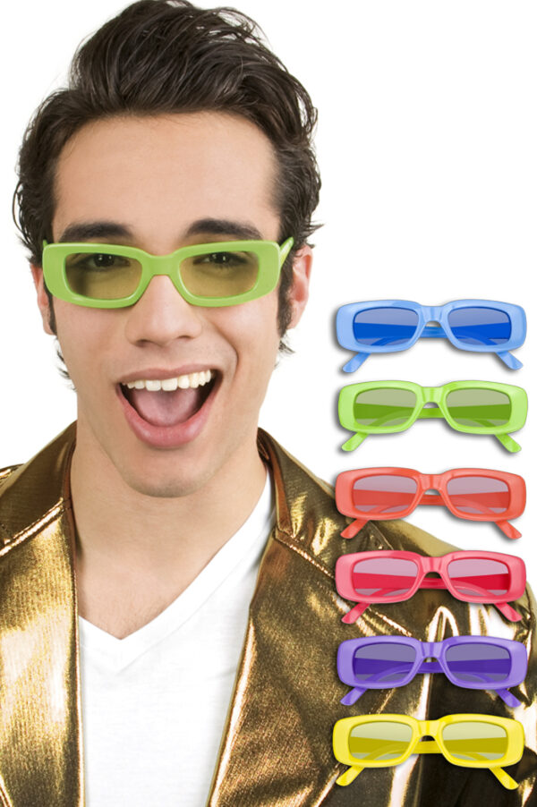 Partybrille Eddie neon 6 Farben sortiert