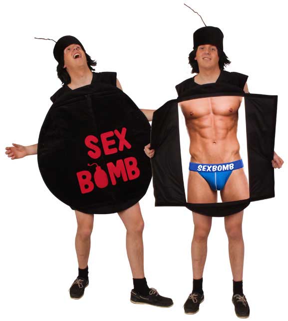 Kostüm Sexbombe mit Hut one size
