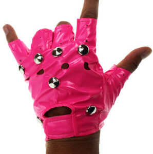 Handschuh Punk neon-pink