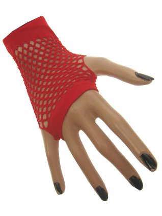 Netzhandschuhe fingerlos rot