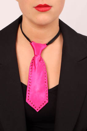 Krawatte pink  Straßsteine