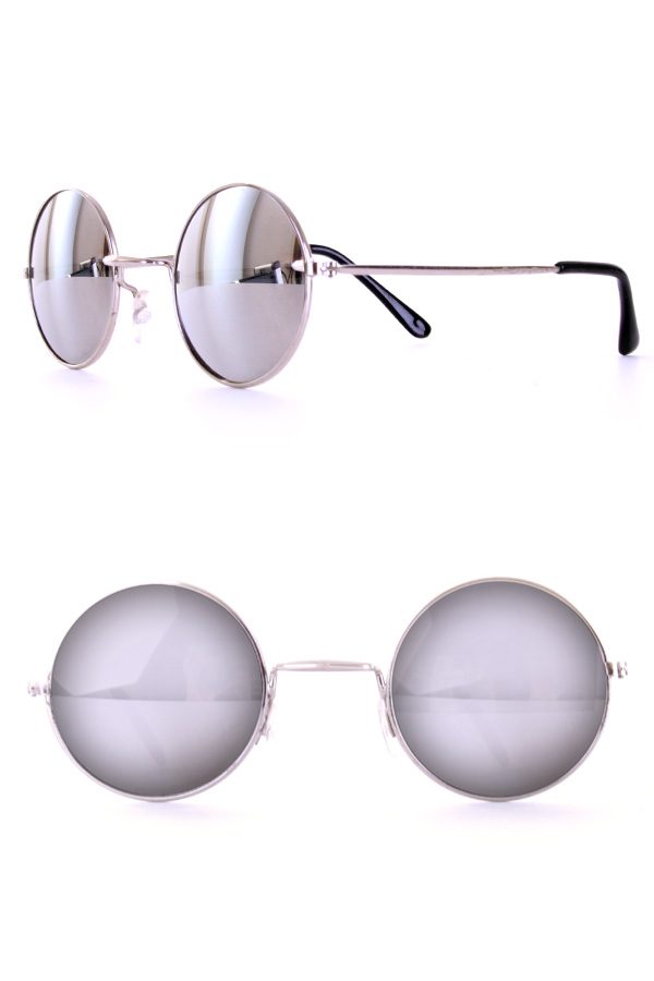 Lennon Brille Spiegelglas silber