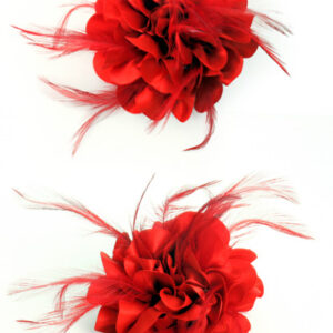 Brosche Blume rot