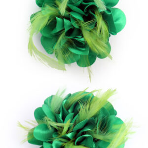 Haarspange Blume grün