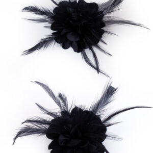 Haarspange Blume schwarz