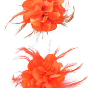 Haarspange Blume orange