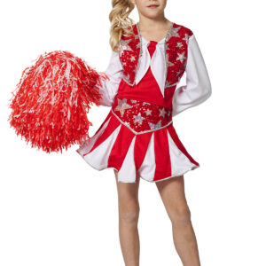 Kinderkostüm Cheerleader rot Gr.164