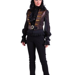 Damen Steampunkweste Scarlett braun Gr. L