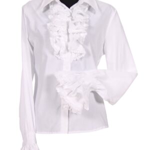 Damenbluse Julia Jabot weiß Gr. XL