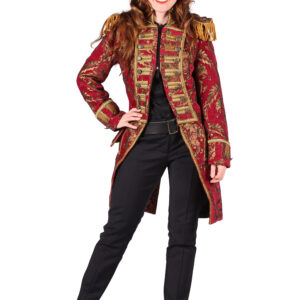 Damenjacke Nelson Brokat gold-rot Gr. XXL