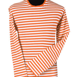 Ringelshirt langarm orange/weiß Gr. M