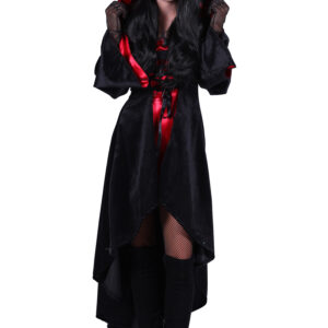 Halloween Kleid mit Kapuze Halina Teufel Gr. M