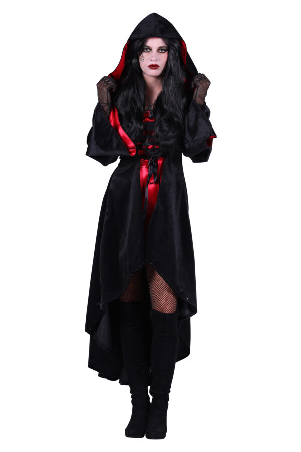 Halloween Kleid mit Kapuze Halina Teufel Gr. S