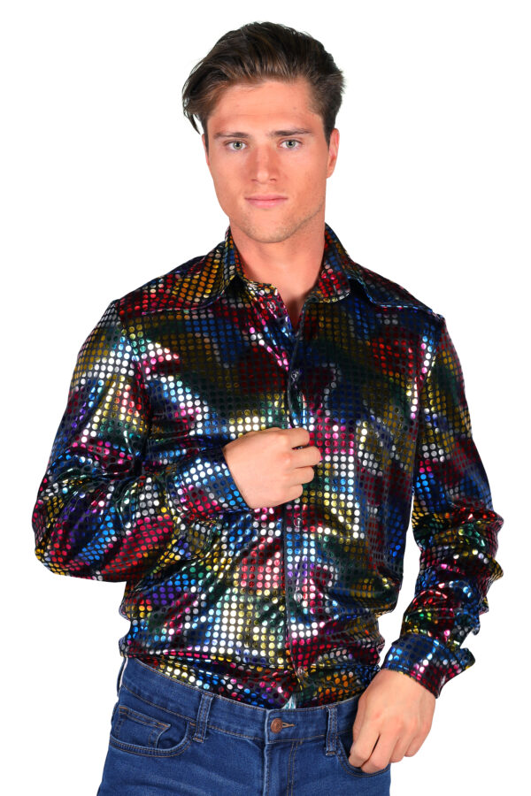 Discoshirt f. Herren, schwarz, Gr. XL